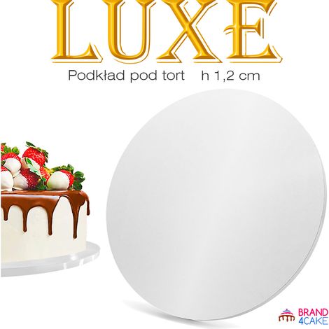 Kuchenplatte, weiß, 28 cm, 1,2 cm dick, Tortenuntersetzer, luxuriös, Marke 4Cake (1/5)