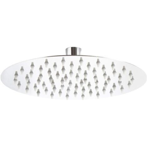 Pommeau de douche Rond 20 cm Pomme Jet de pluie Rainshower Tête de douche Acier inoxydable