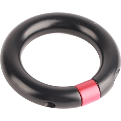 Anneau de rappel, ouverture de 12 mm, connecteur d'escalade détachable, système d'assurage pour arboristes-élagueurs, point d'ancrage de secours, noir (1/5)