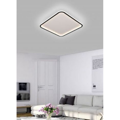 TrAdE Shop Traesio - Plafoniera A Led Moderna Da Soffitto Quadrata 50w Luce Fredda Naturale Calda C12 - -Bianco Freddo -