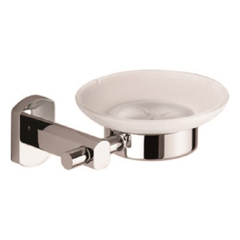 Porte-savon Gedy Porte-savon Edera en acier chromA et verre satinA