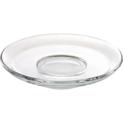 Soucoupe À Thé Verre Transparent Ronde 3.35In Assiette Décorative Snacks Maison Restaurant Bar (1/5)