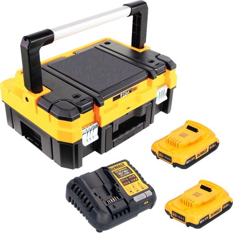 DeWalt DCB 1104 D2T Akku Starter Set 18 V mit 2x Akku 2,0 Ah + DCB 1104 Ladegerät + TSTAK (1/4)