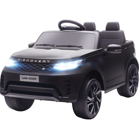 LRover Discovery Licensed 12V Kids Electric Car with Remote, 4 Wheel Suspension, Slow Start, Lights, Music, Black (1/5)