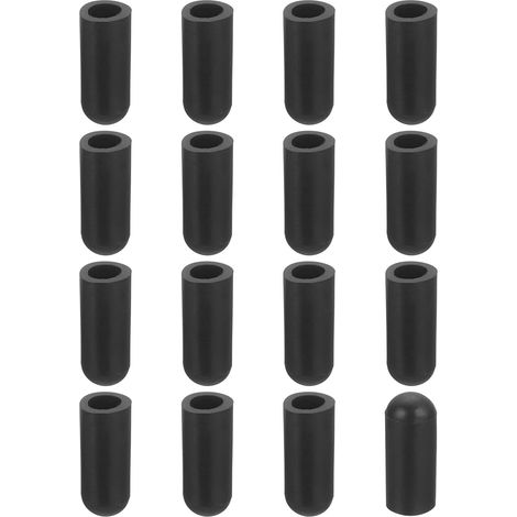 36 Embouts Pieds de Chaise - Lot de 36 - PVC Noir Souple - Protection Sol Antidérapante - Pour Meubles Intérieur Extérieur - Diamètre 4mm (1/5)