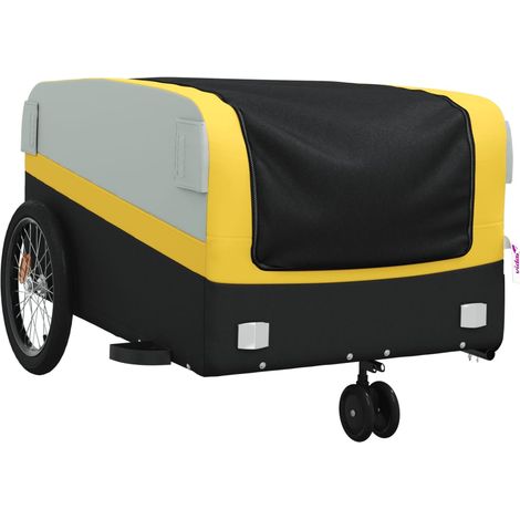 Remorque chariot transport de vélo 45 kg fer jaune (1/5)