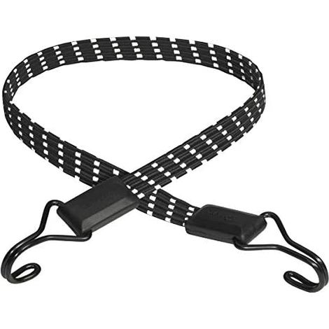 MASTER LOCK Flaches Gummi-Spannseil mit Haken [80 cm langes Spannseil] [Reflektierendes Spannseil] [Doppelter Invershaken] 3229EURDAT - Ideal zum Transportieren, Verpacken und Sichern von Lasten (1/5)