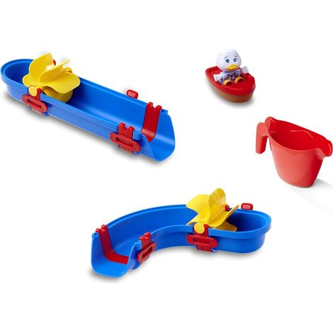 AquaPlay Sploshy Cascade giocattolo per vasca da bagno, giocattolo acquatico per bambini dai 1,5 anni in su, con scivolo e barca, con ventose per vasca da bagno e Co. (1/4)