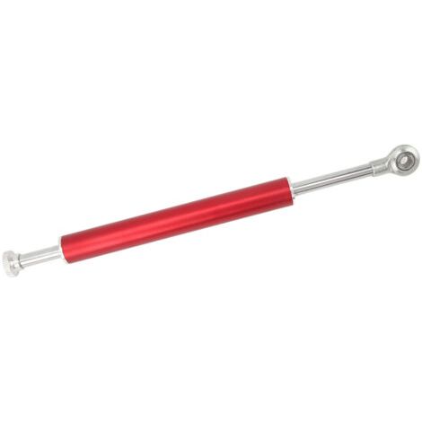 BUNTHAUS Amortisseur de direction moto 330 mm, stabilisateur universel en aluminium, compatible avec la plupart des motos, rouge (1/5)