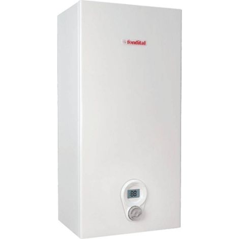 Fondital Chauffe-eau à gaz à chambre étanche Lipari Pro TFS 14 L Méthane Low NOx Classe A avec kit de fumées coaxiales