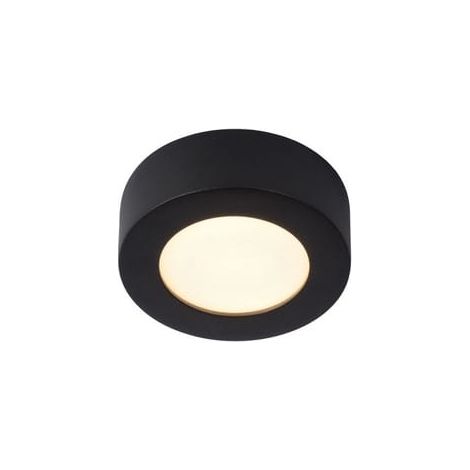 Lucide BRICE plafoniera tonda LED 8W nera 3000K IP44 (1/4)