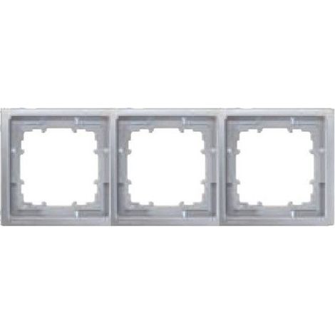 Telaio 3 elementi Siemens Delta Style METAL PLATINUM 5TG13231