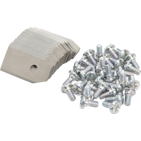 Jeu de 30 lames en acier inoxydable pour tondeuse robotisée Husqvarna – Argent, 35x18 mm (1/4)