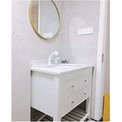 VURAHOME -Boutons de meubles en laiton brossé Boutons de tiroir dorés pour armoires Placards Salle de bain Bain Cuisine Ensemble de 10 (cône) (1/3)