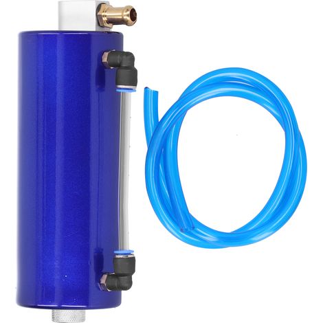 Universelles Ölabscheider-Set mit Ölrohrhalterung, Klemmen, Schraubmutter und Verbinder (blau) (1/5)