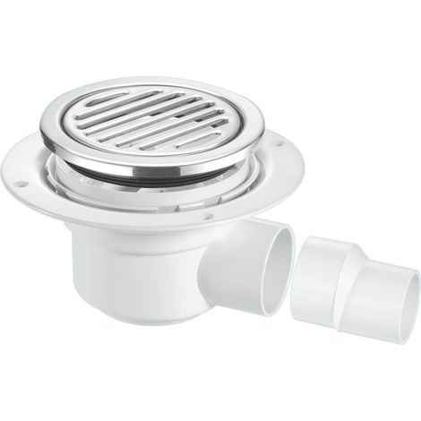 McAlpine TSG50-R125SS 50mm Water Seal Trapped Gully, Tile/Grating with removable Grid, 2" Horizontal Outlet and 2" x 1½" Socket Reducer (1/2)