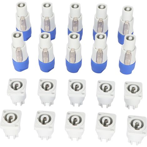 Connecteur d'alimentation 3 broches 250V 20A pour projecteur scénique et éclairage scène, plug and play, prise mâle et femelle. (1/5)