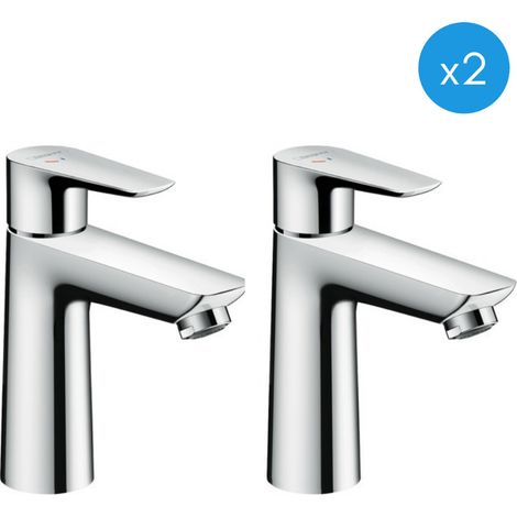 Hansgrohe Talis E 110 2er Set CoolStart Waschtischmischer ohne Zugstange oder Ablaufgarnitur (71714000-DUO)