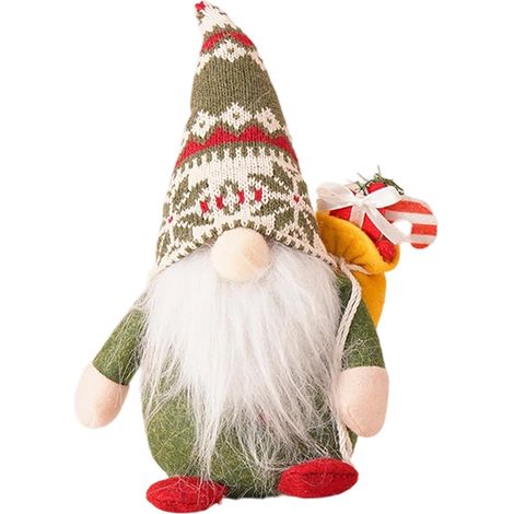 Gnomes de Noël en Peluche Décorations en Peluche Poupée Tomte suédoise scandinave Elfes Faits à la Main Gnomes avec Visage sans poupée Ornement de Table Figurines Tomte scandinaves (1/5)