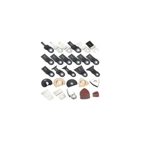 Kit d'accessoires pour lames de scie à outils multifonctions, KKmoon 100 pièces lames oscillantes Multimaster, pour accessoire multifonction Dremel Fein Multimaster Makita Bosch Rockwell Sonicrafter W