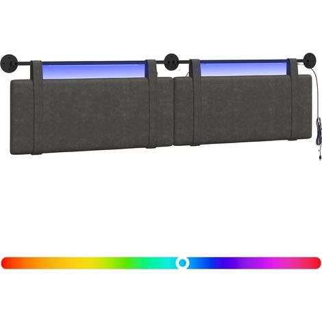 Hanging Headboard Black Antique PU vidaXL