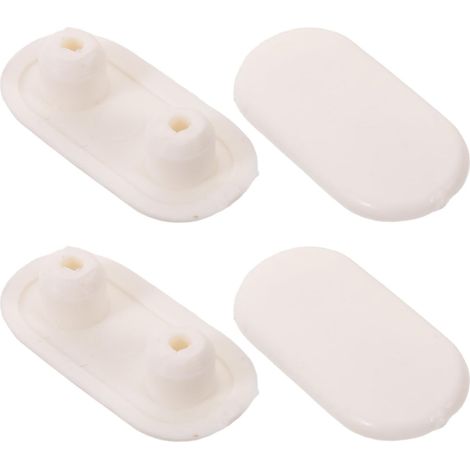 4 Pièces Plaque de Protection pour Abattant de Toilette Blanc (1/5)