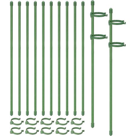20 supports de jardin réglables à tige unique pour fleurs, anneaux de support pour cages à plantes (1/5)