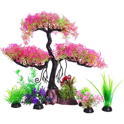Pets Plantes artificielles en plastique pour aquarium - Taille (1/3)