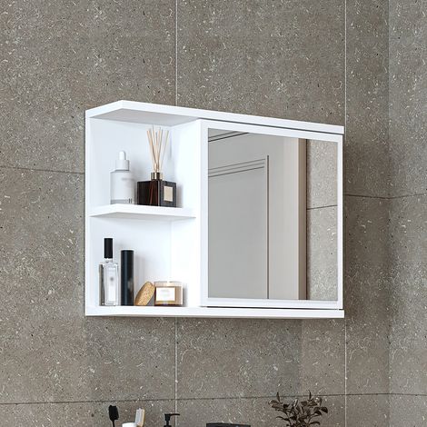 Roomart ADA Spiegelschrank Bad 60 cm breit, Weiß (1/5)