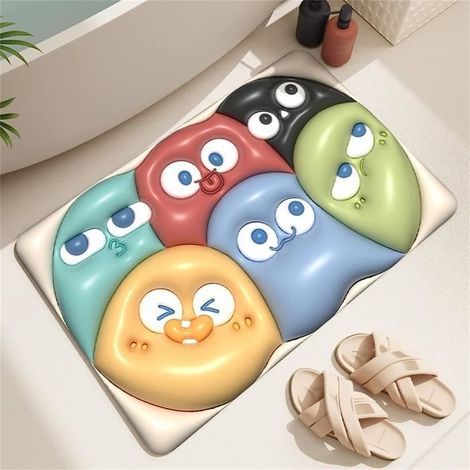 Non-slip 3D bath mat - 50x80cm - Various colors - Rectangular shape