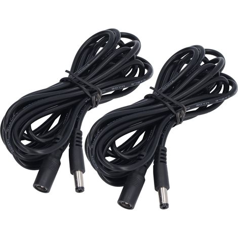 2-teiliges Solar-LED-Verlängerungskabel, 5,5 x 2,1 mm DC-Stecker, 12 V/24 V Netzteil, für Außenüberwachung und -beleuchtung (1/5)