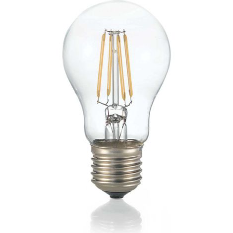 LAMPADINA ATTACCO E27 IN VETRO GOCCIA TRASPARENTE 4 W 520 lm 4000 K Ø 60 x H 105 mm