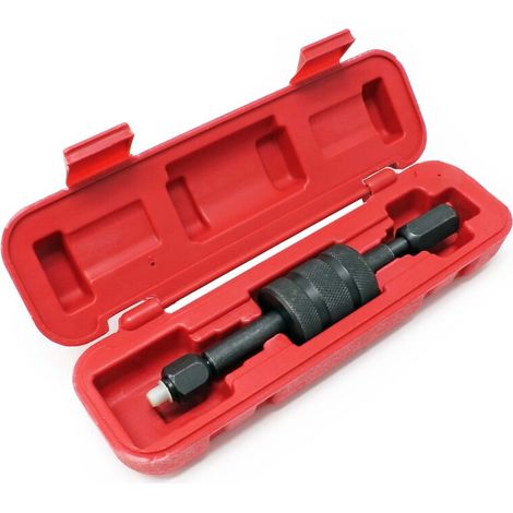 Wiltec Extracteur d’injecteur Diesel CDi - 300 x 85 x 70 mm / avec M8x0,75 / M12x0,75 / M14x1,5 - Outillage Marteau coulissant télescopique arrache-injecteurs Démontage