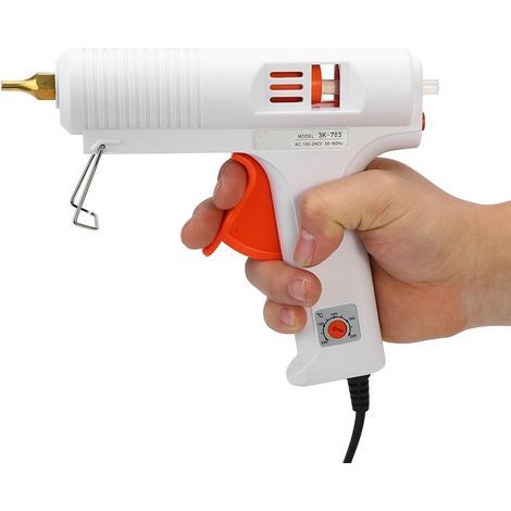 Pistolet à Colle Chaude, Haute Température, Pleine Grandeur 110 W, Outil de Réparation d'artisanat de Pistolet à Colle Thermofusible Réglable Professionnel à Température Constante Réglable (1/5)