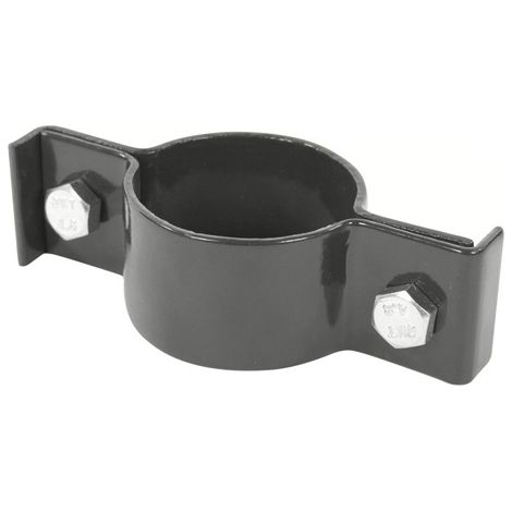 Colliers de fixation pour poteau rond gris ø 48mm – Acier thermolaqué – Vendu avec vis et écrou – Lot de 6 pièces – Filiac (1/2)