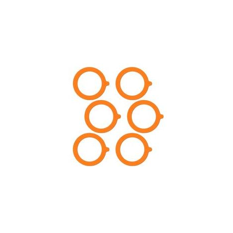 Lot de 6 joints d'étanchéité en caoutchouc pour bocaux en verre, joints de rechange hermétiques en silicone pour bocaux - 9,3 cm (orange) (1/5)