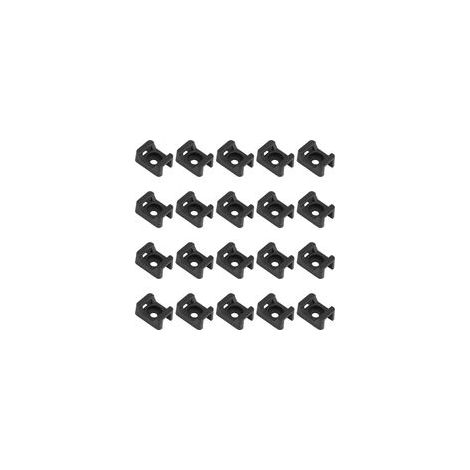 150 supports de serre-câbles noirs, bases de serre-câbles, 23 mm x 16 mm