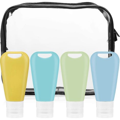 Lot de 4 flacons de voyage rechargeables vides de 90 ml