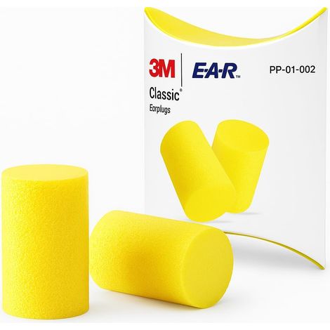 Bouchons d'Oreilles en Mousse Antibruit, SNR 31 dB, Jetables, pour Sommeil et Travaux Bruyants, Jaunes, 20 Paires (1/5)