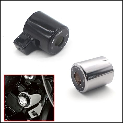 Cache de commutateur électrique, cache de verrouillage avant et ABS pour Harley-Davidson Sport XL883 et XL1200 Hardcore (2004-2015). (1/5)