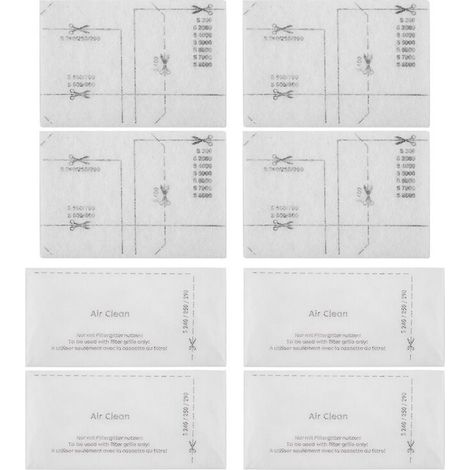 Filtro purificador de aire 6713110 para aspiradora de alfombras con filtro purificador de aire 3944711, paquete de 8 (1/4)