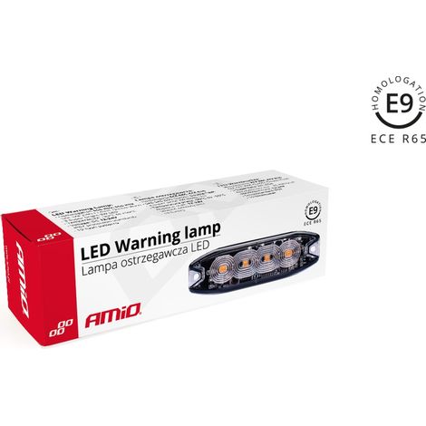 Feu clignotant plat 4 LED R65 R10 12-24 V AMIO-02298 (1/4)