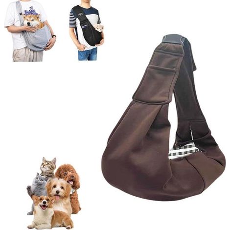 Sac de transport/sac à dos pour petits chiens. Transport sécurisé. Réversible. Jusqu'à 10 kg. Couleur café. (1/5)