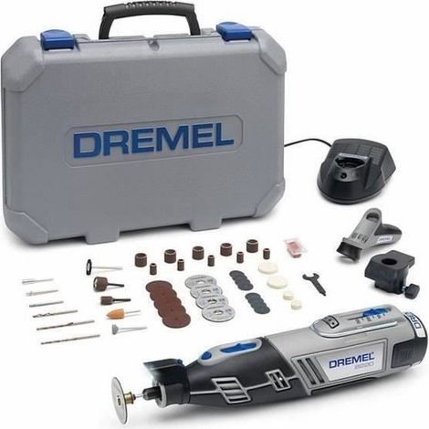 Dremel – Outil multifonction sans fil 8220-2/45 12V Li-ion – 1 batterie 2Ah – Chargeur – 45 accessoires – Éclairage LED pour précision (1/5)