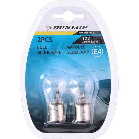 PACK 2 BOMBILLAS 12V 21/5WAT RECAMBIO COCHE DUNLOP