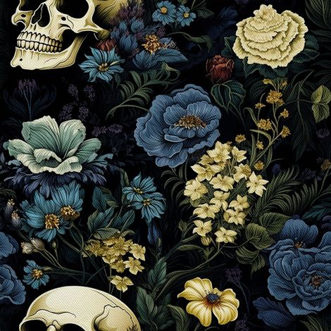Tela Oxford decorativa para exteriores - Motivo de calavera I DX4309 (1/5)