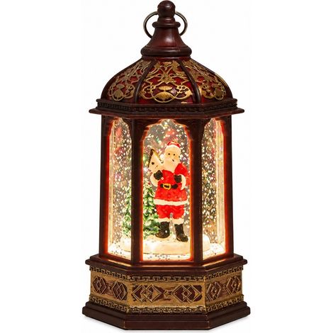Boule à neige lumineuse, décoration de Noël, ornement festif pour bureau, décoration de fête à la maison pour les aînés (1/5)