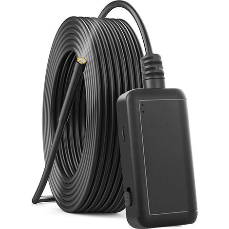 F220 5,5 mm Industrie-Endoskop WiFi-Boreskop-Inspektionskamera mit 6 eingebauten LEDs, IP67 wasserdicht für