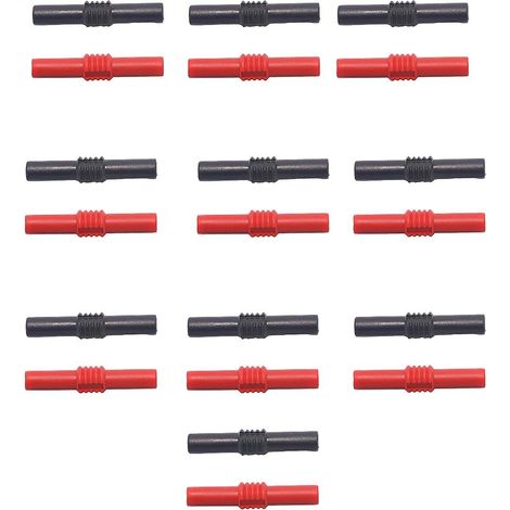 Lot de 20 adaptateurs femelles-femelles de 4 mm avec fiches bananes isolées (1/5)