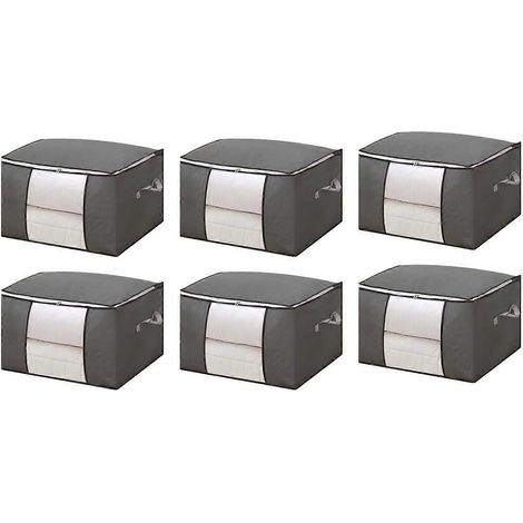 Sac de rangement pour vêtements, boîte de rangement pliable pour couvertures en tissu, organisateur de penderie avec fenêtre transparente